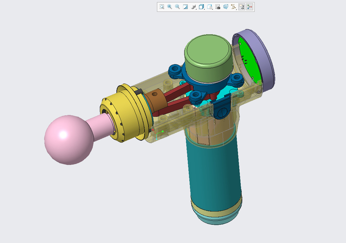 Fascia gun Muscle fascia gun massager 3D print model_3