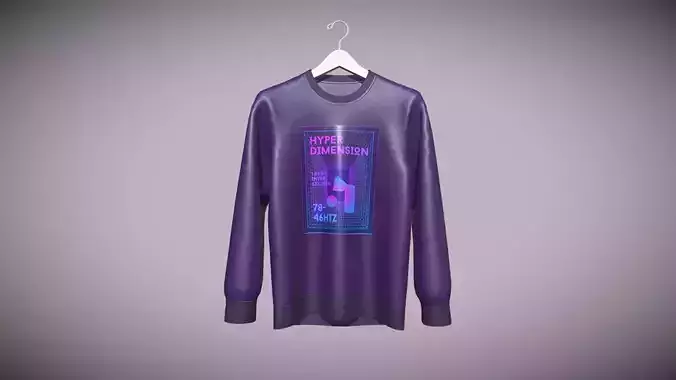 Sweatshirt-HYPER DIMENSION In Low Poly