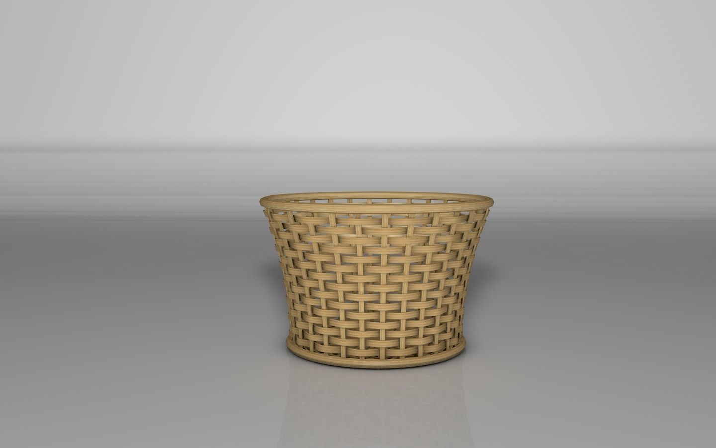 Basket wicker Free 3D model_0