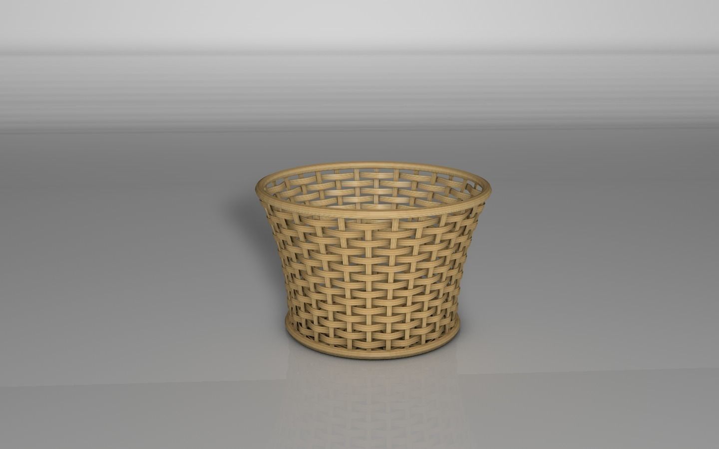 Basket wicker Free 3D model_1