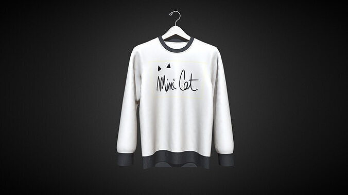 Sweatshirt-MLIMI CAT In Low Poly Low-poly 3D model