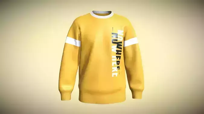 Sweatshirt-NO WHERE In Low Poly