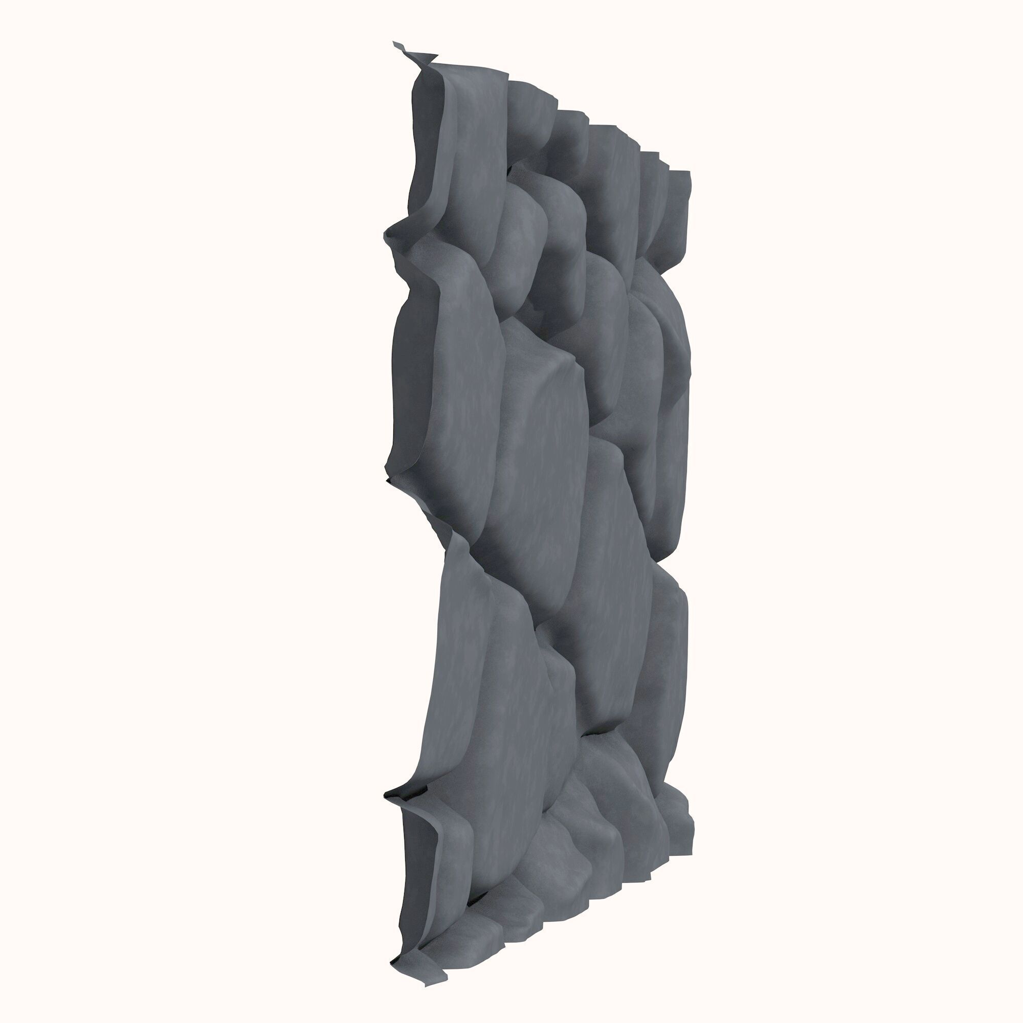 Stone wall 142 3D model_2