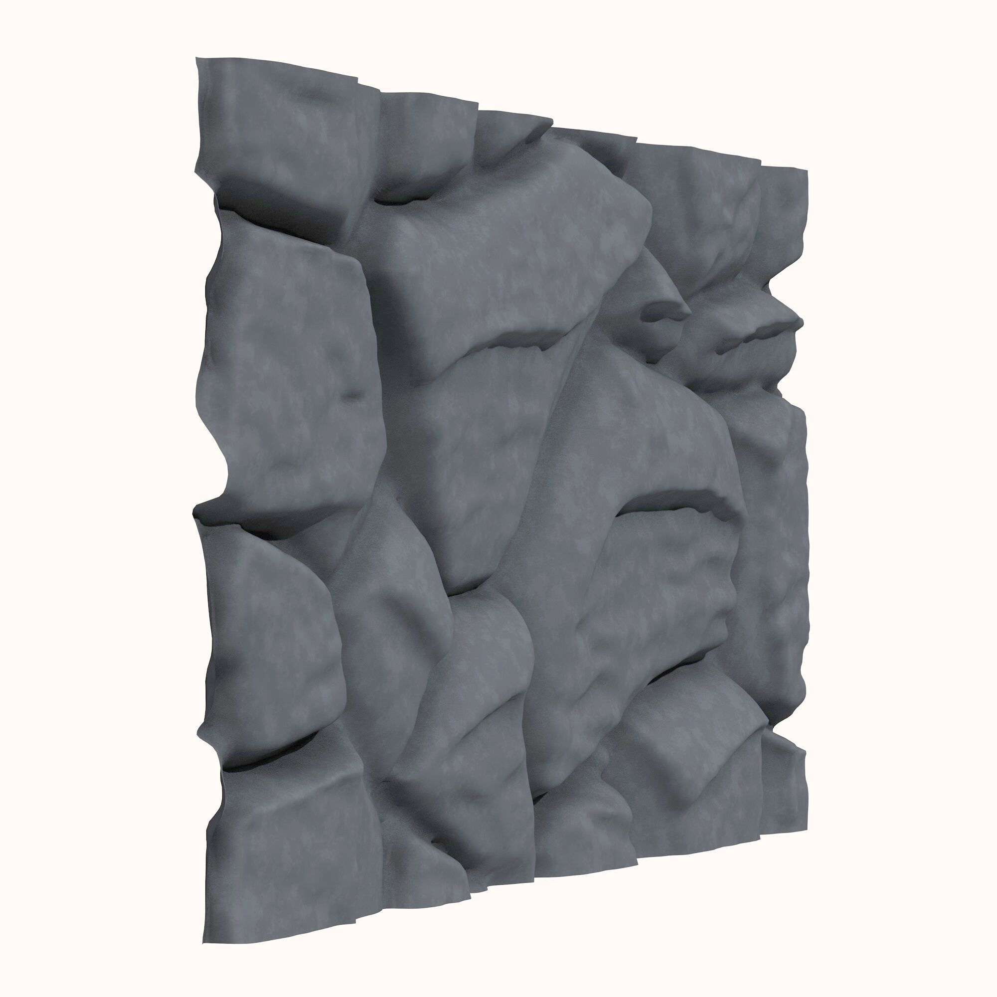 Stone wall 140 3D model_2