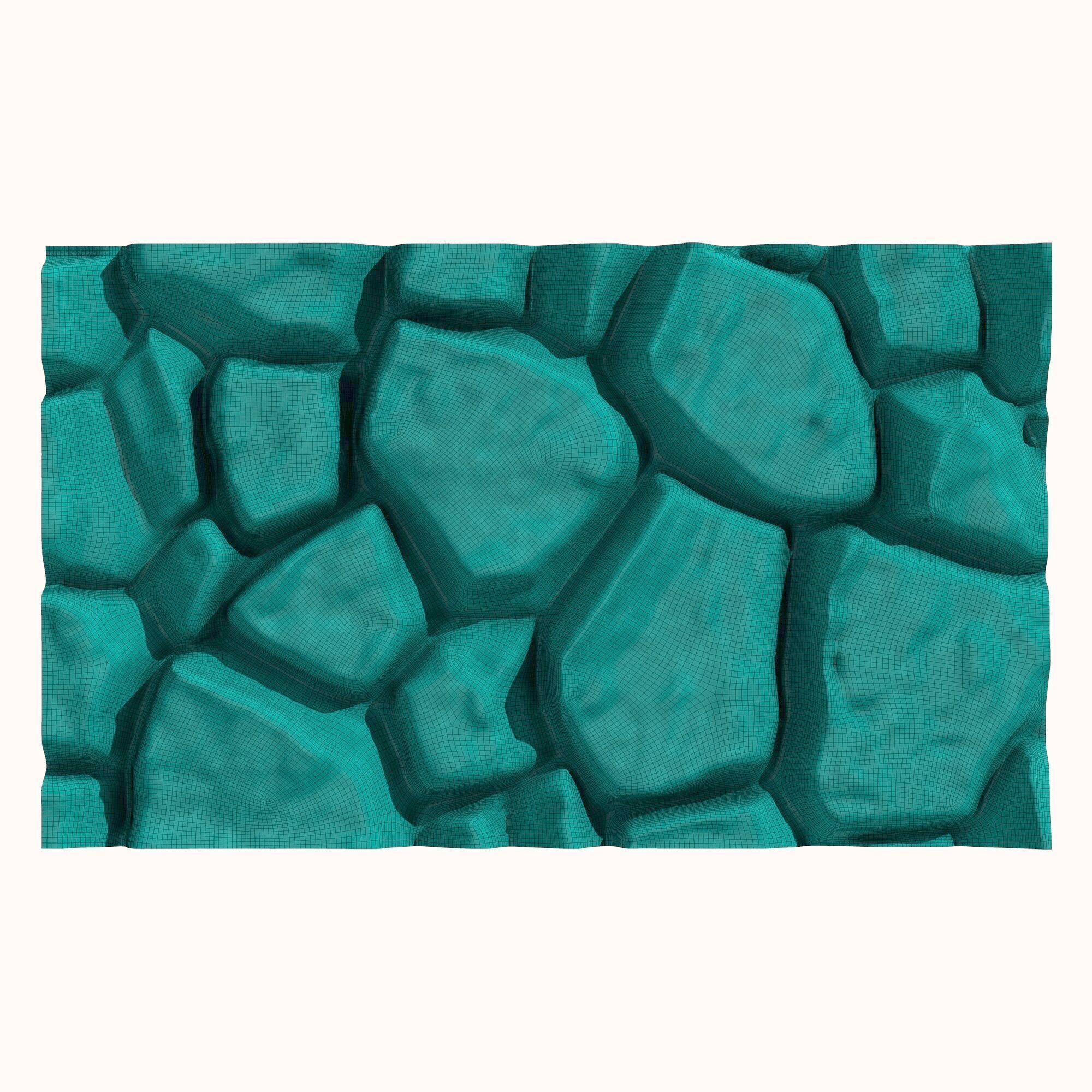 Stone wall 124 3D model_5