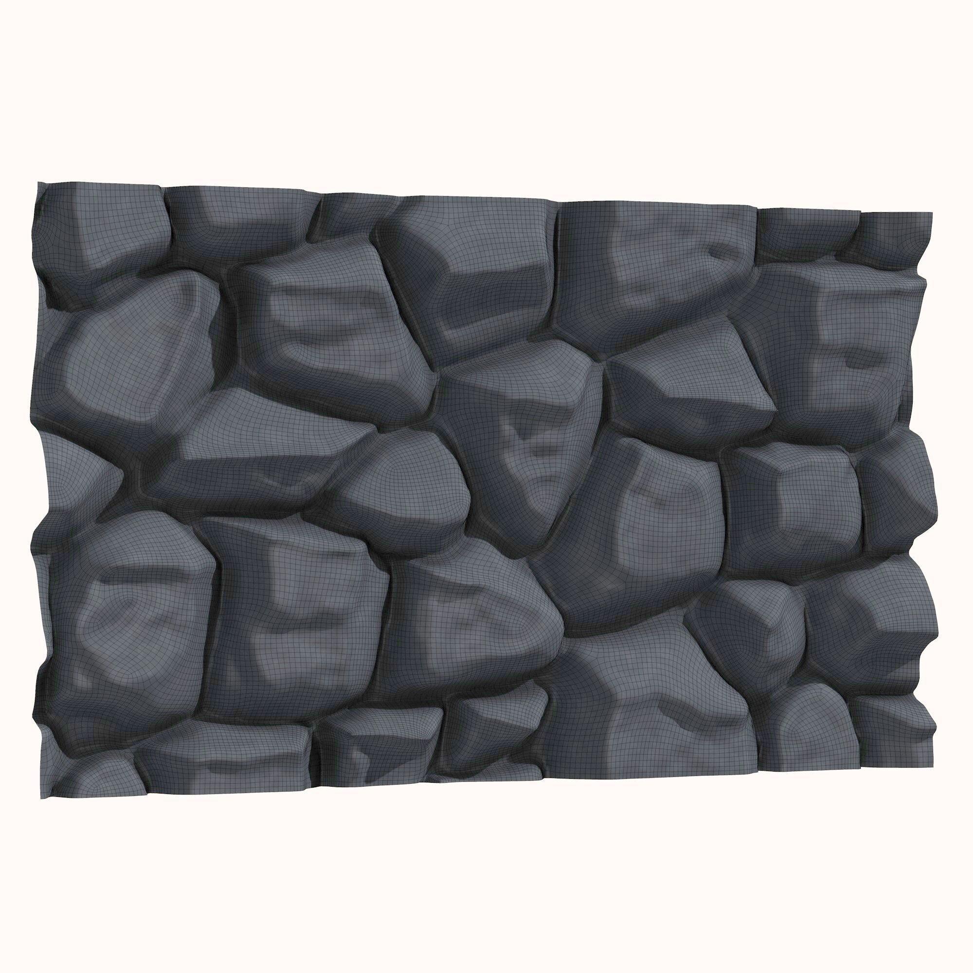 Stone wall 122 3D model_5