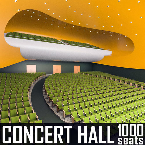 Concert Hall Interior 02  Low-poly 3D model