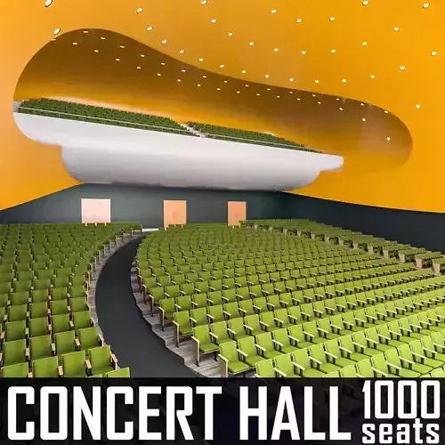 Concert Hall Interior 02  Low-poly 3D model