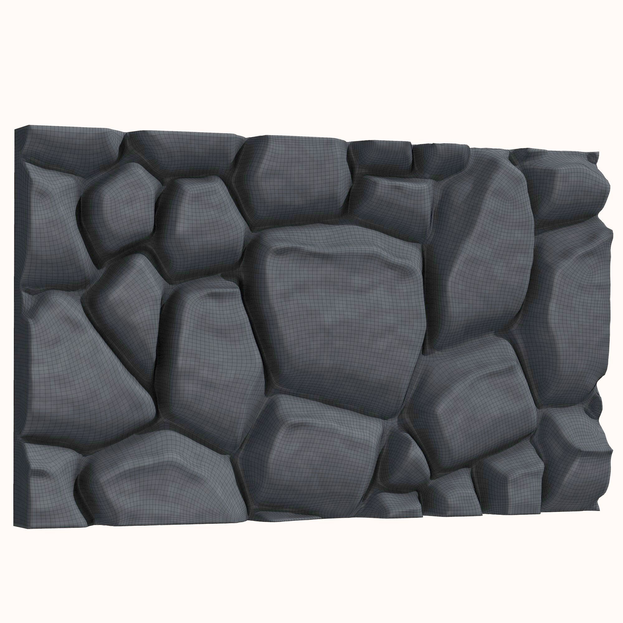Stone wall 120 3D model_5