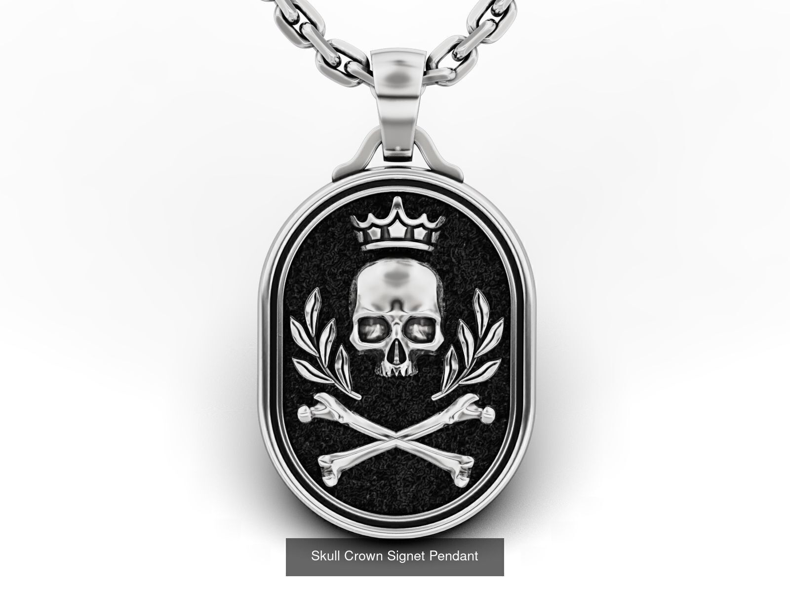 Skull Crown Jewelry Set 3D Model Collection_5