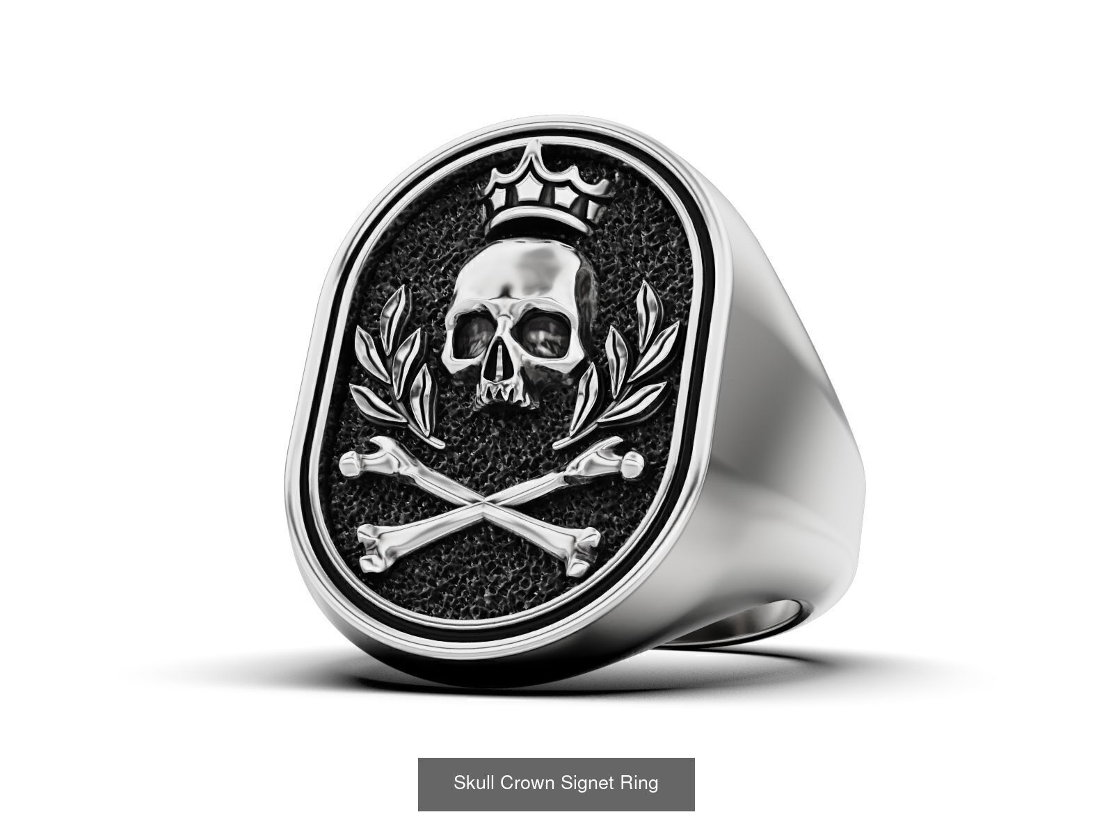 Skull Crown Jewelry Set 3D Model Collection_4