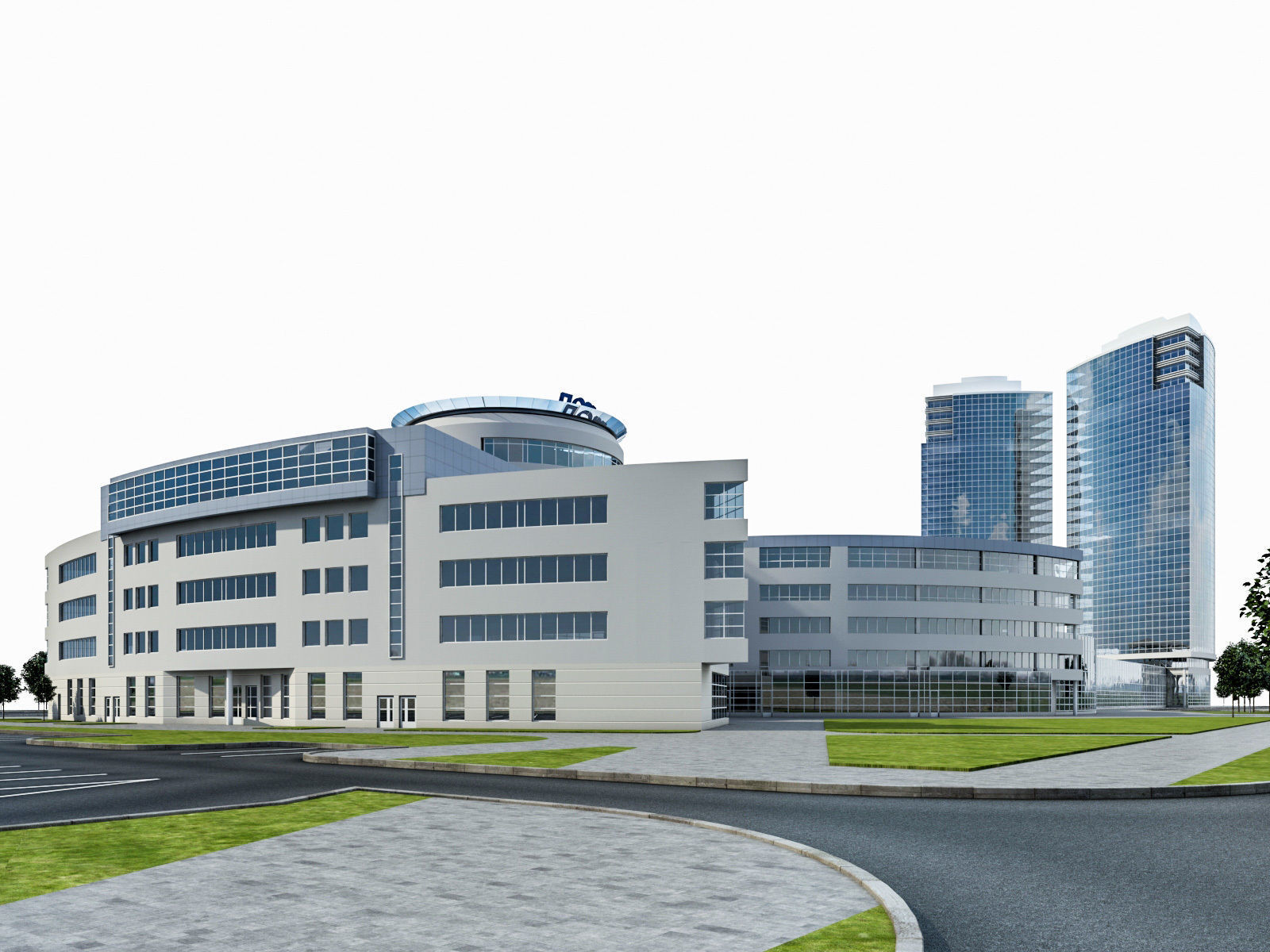 High-rise Office Building 05 Low-poly 3D model_4