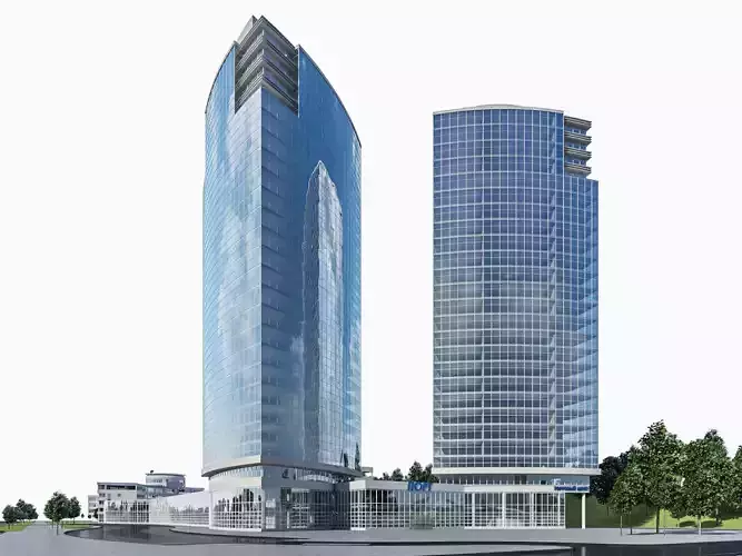 High-rise Office Building 05 Low-poly 3D model