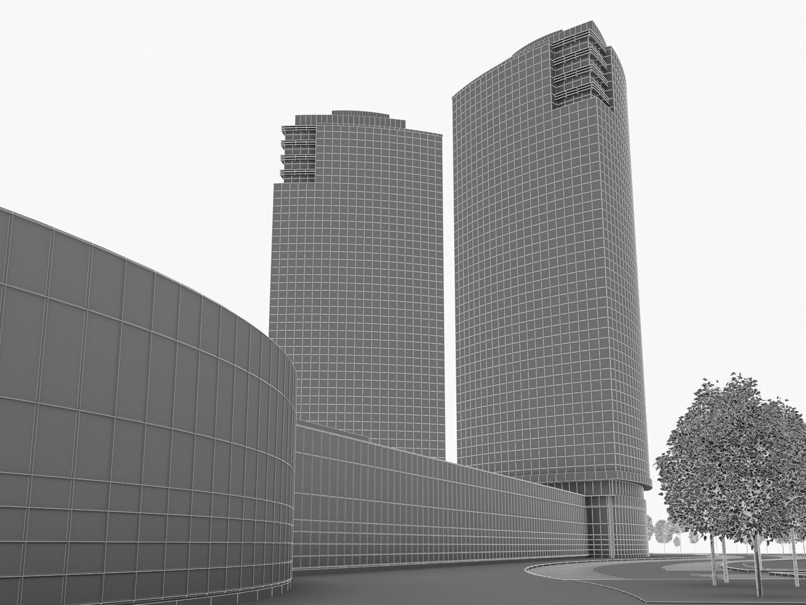 High-rise Office Building 05 Low-poly 3D model_5