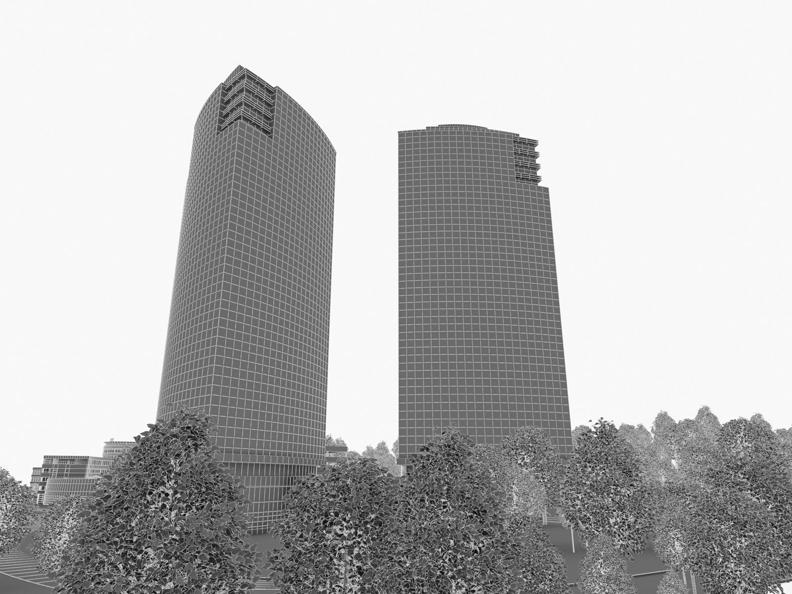 High-rise Office Building 05 Low-poly 3D model_6