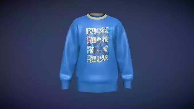 Sweatshirt-Rock In Low Poly