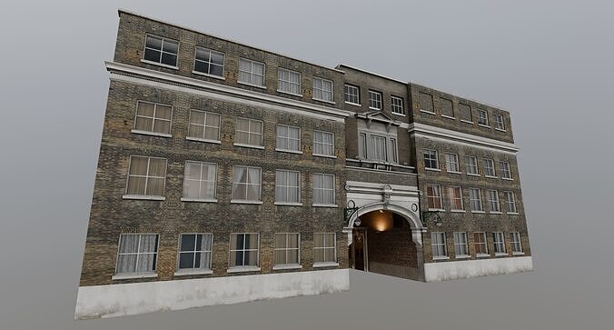 London Building Pack Low-poly 3D model 7