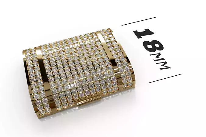 18 mm Diamond Lock Box for BRACELET - NECKLACE 3D print model