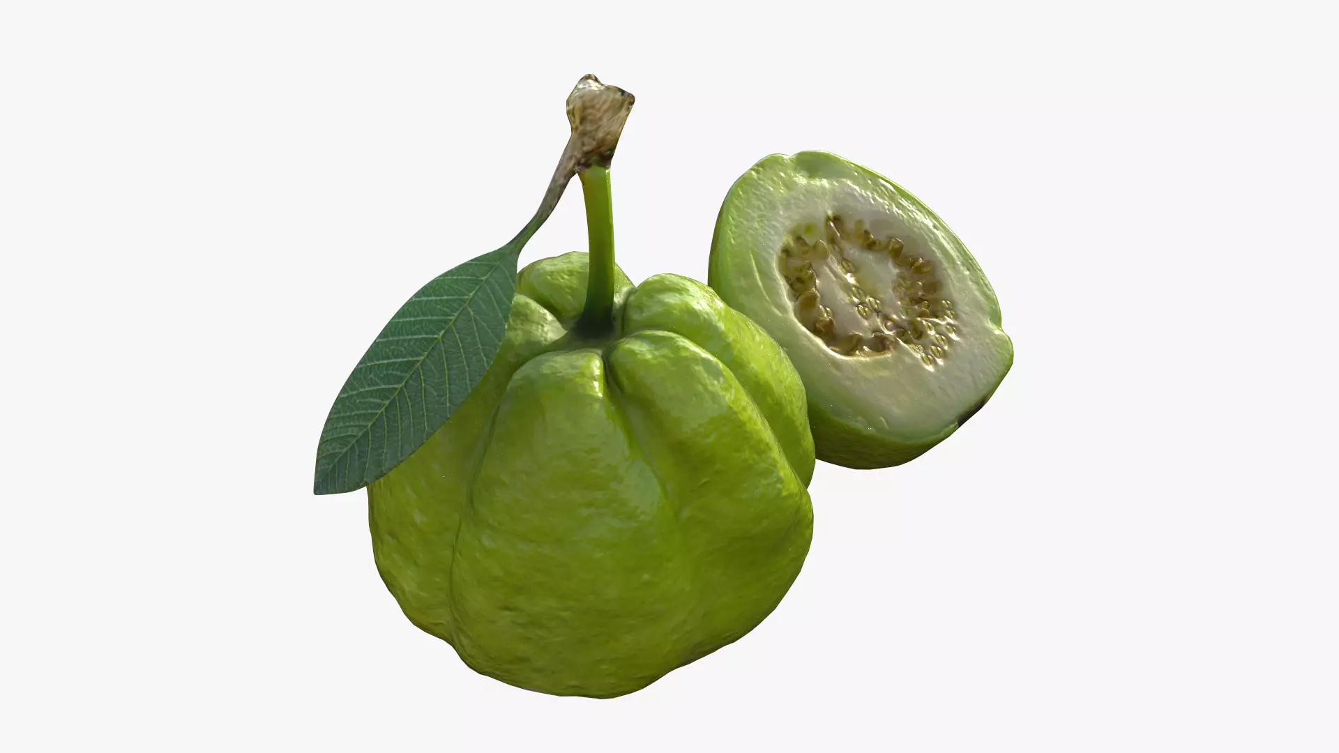 Green Guava Low-poly 3D model
