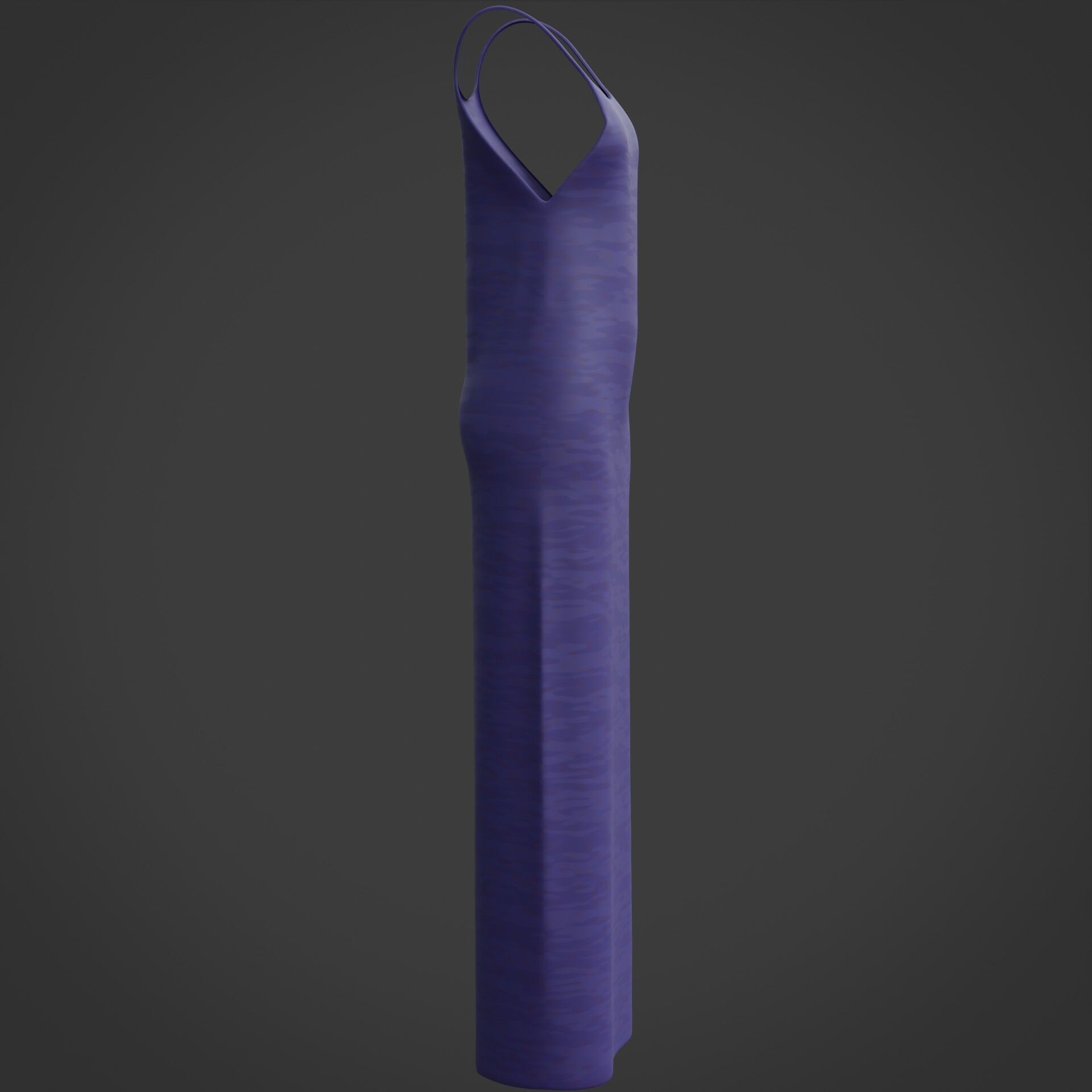 3D Female Gown - Sleeveless Dress Low-poly 3D model_7