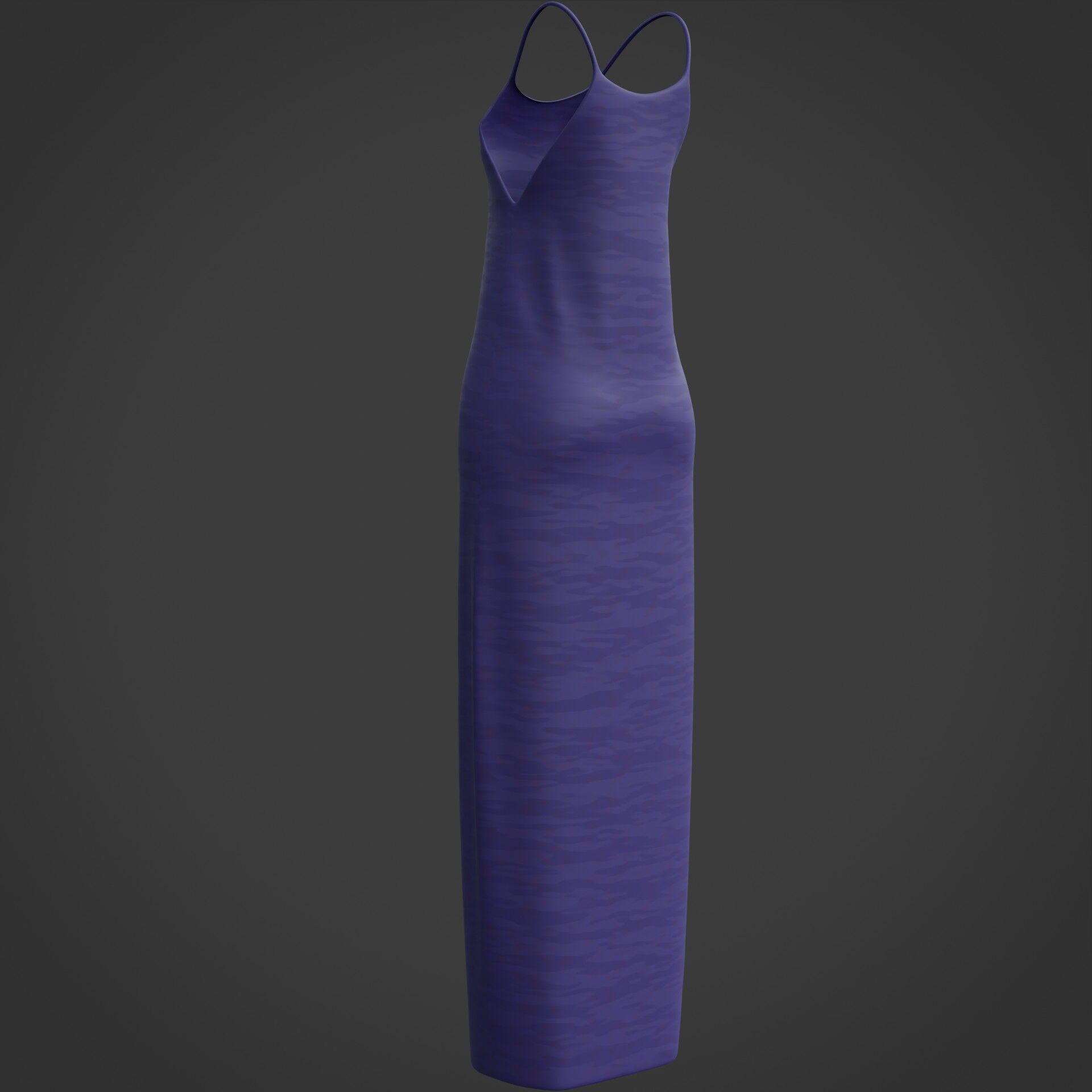 3D Female Gown - Sleeveless Dress Low-poly 3D model_12