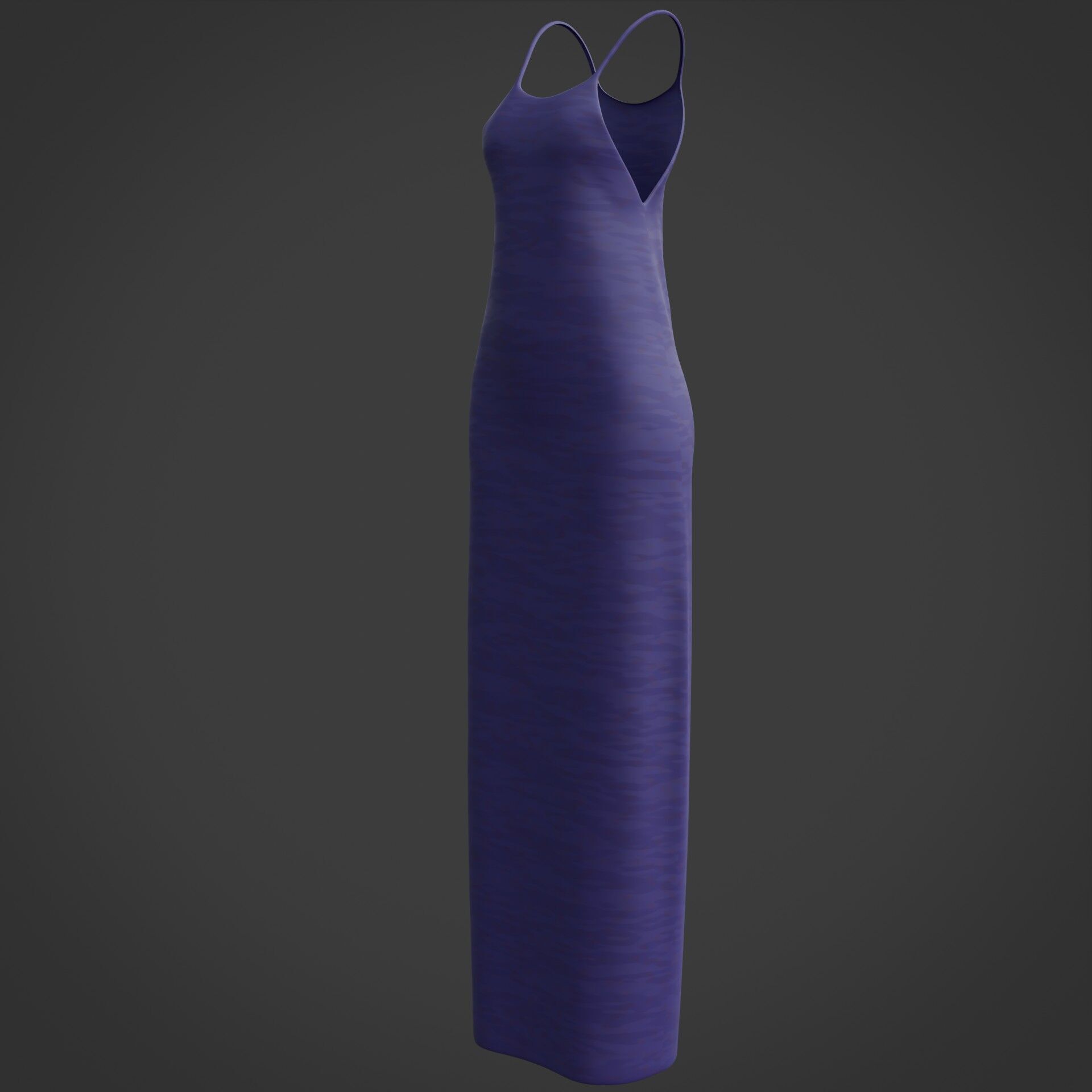3D Female Gown - Sleeveless Dress Low-poly 3D model_16