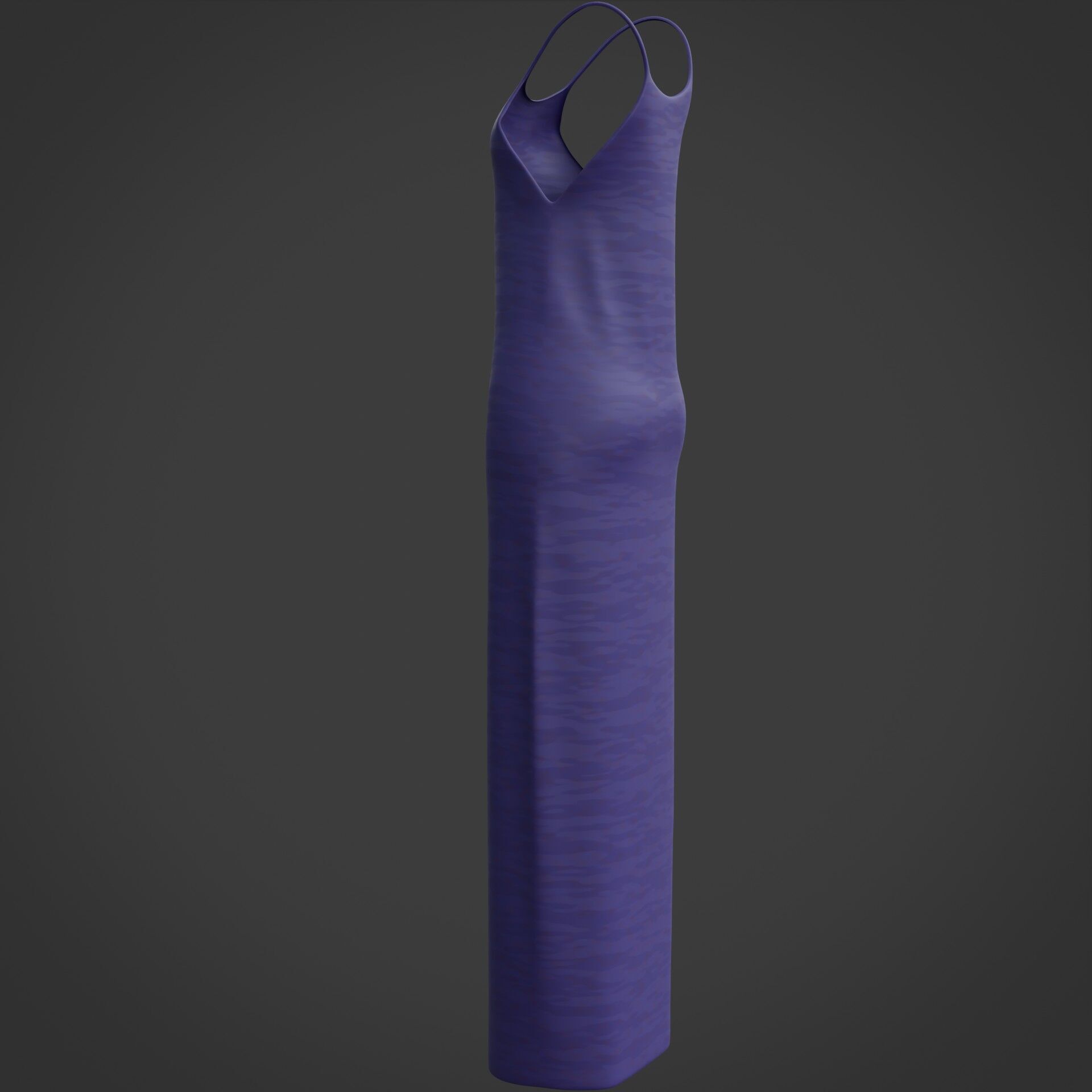 3D Female Gown - Sleeveless Dress Low-poly 3D model_13