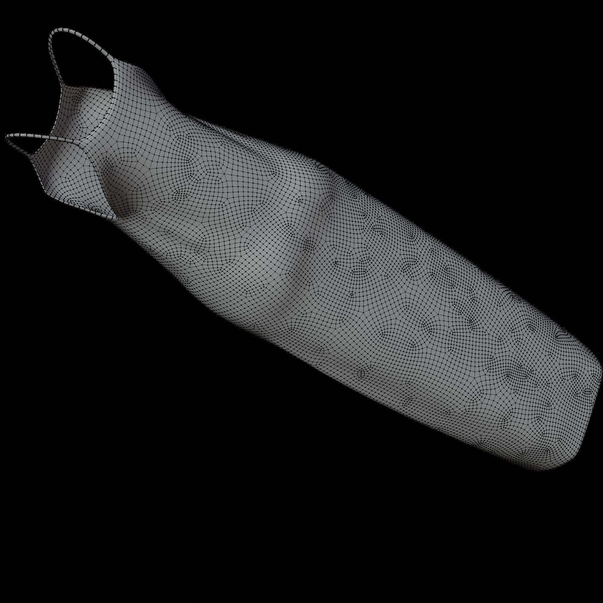 3D Female Gown - Sleeveless Dress Low-poly 3D model_21