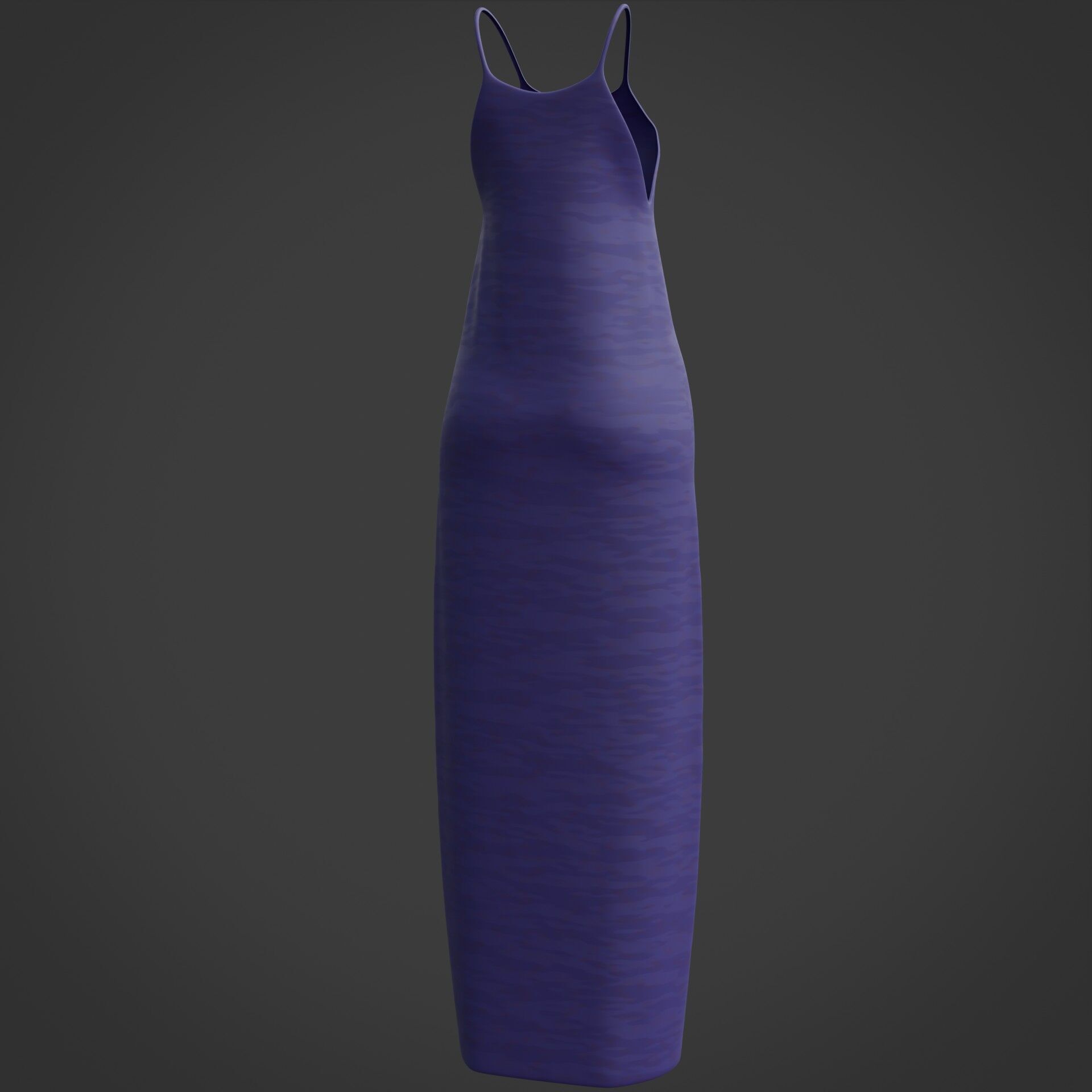 3D Female Gown - Sleeveless Dress Low-poly 3D model_10