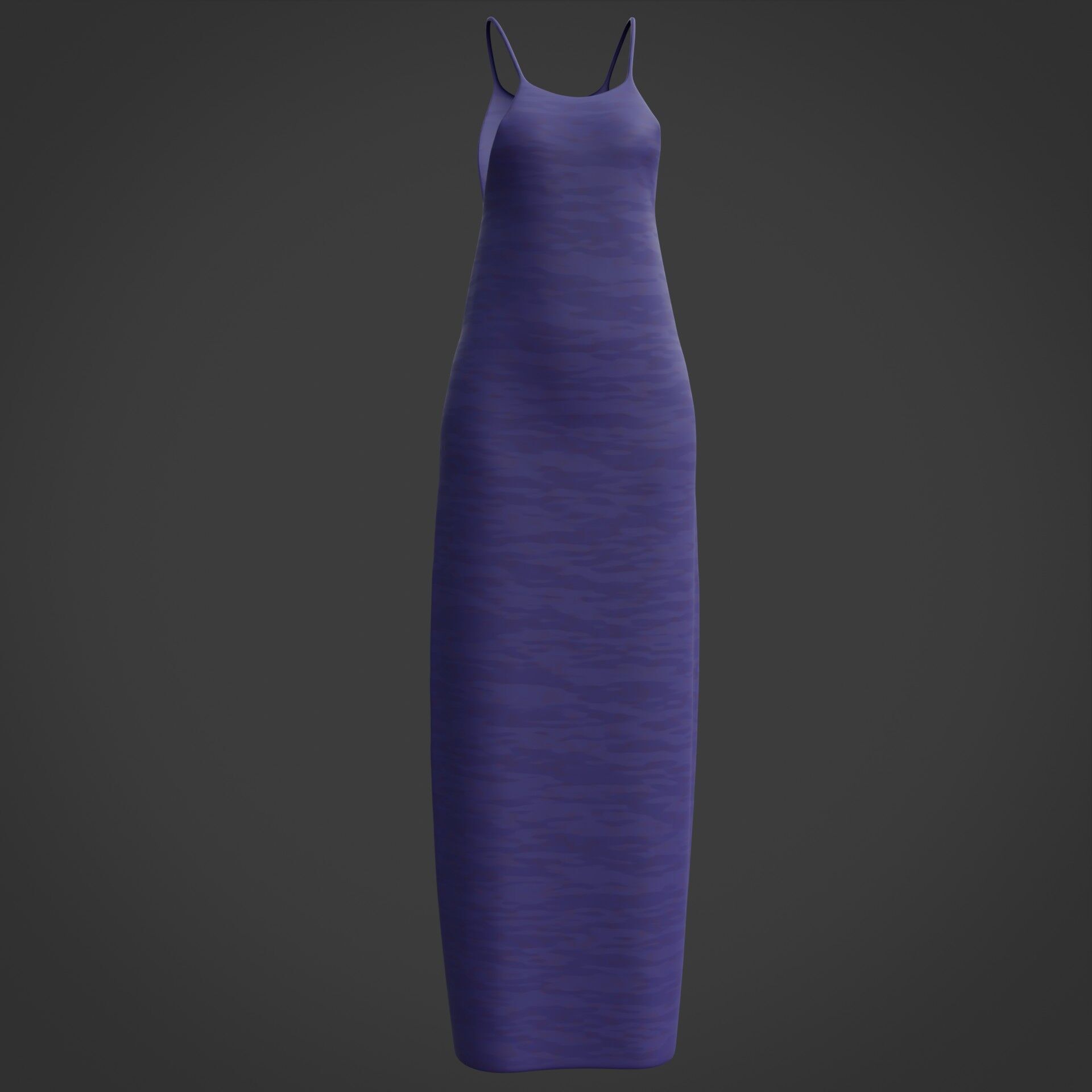 3D Female Gown - Sleeveless Dress Low-poly 3D model_3