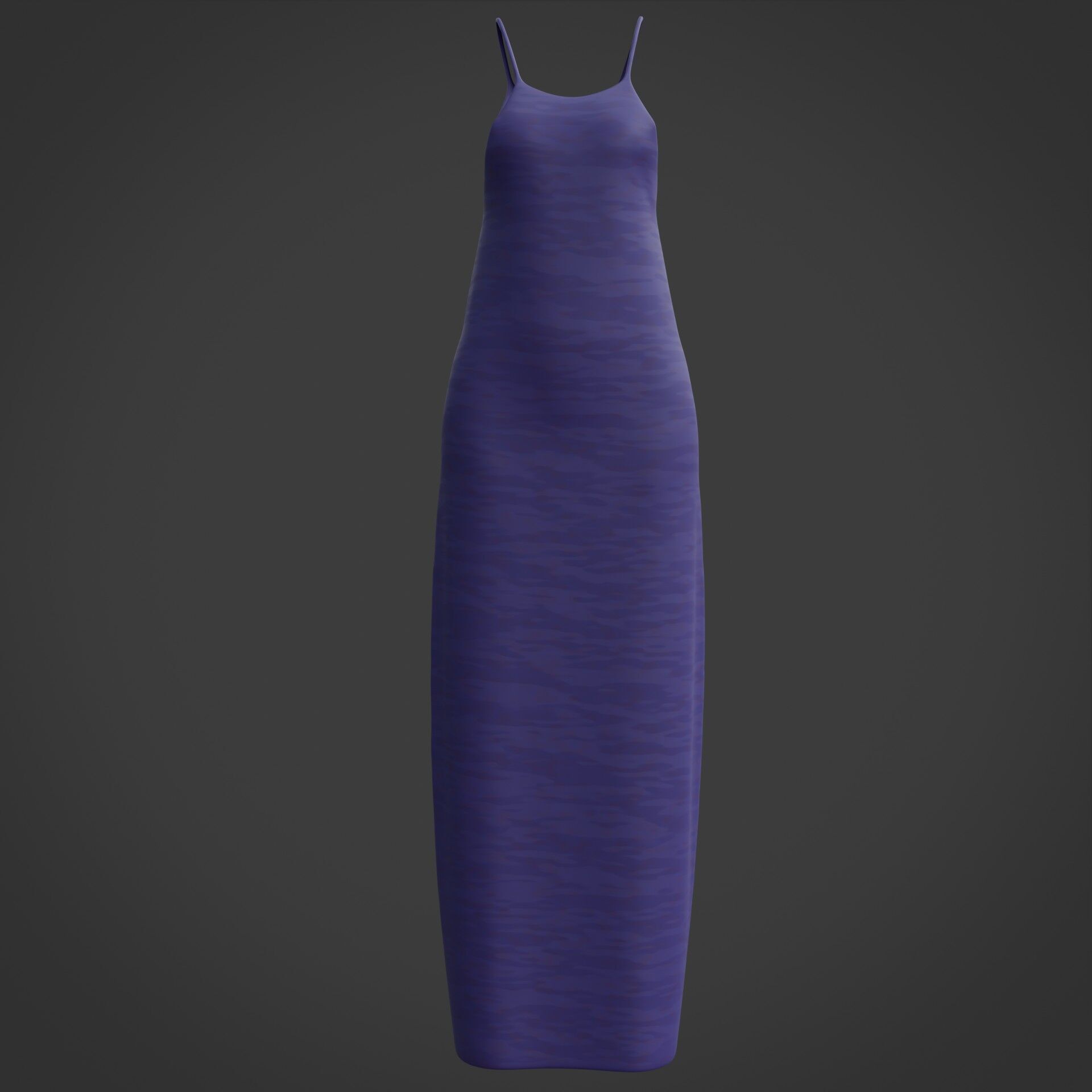 3D Female Gown - Sleeveless Dress Low-poly 3D model_2