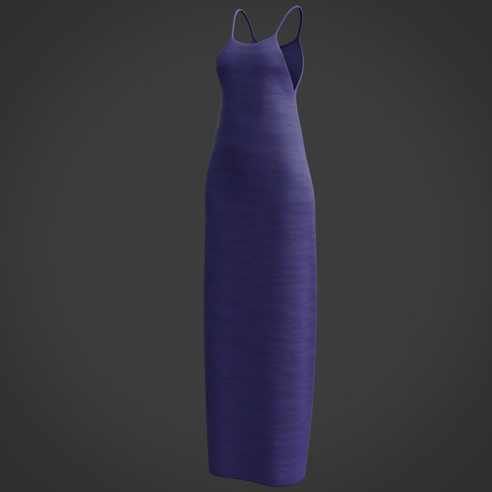 3D Female Gown - Sleeveless Dress Low-poly 3D model_17