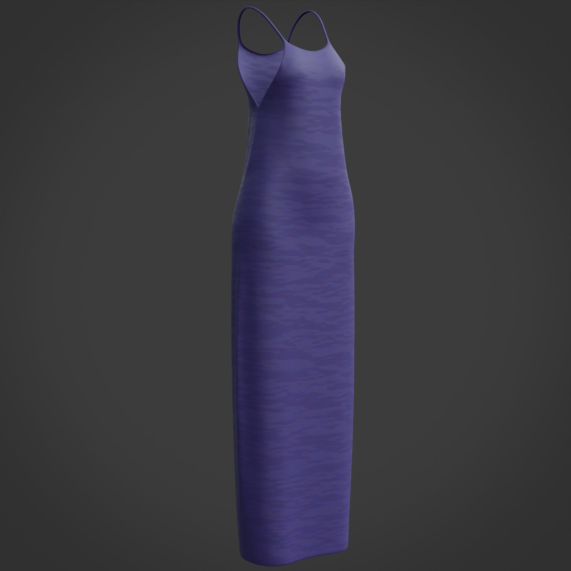 3D Female Gown - Sleeveless Dress Low-poly 3D model_5