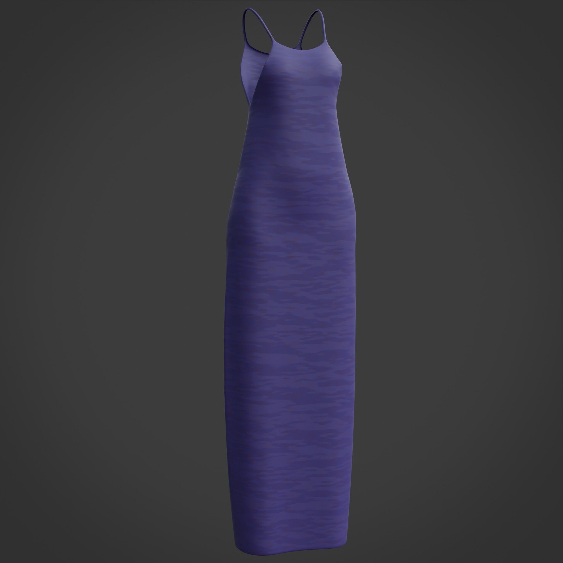 3D Female Gown - Sleeveless Dress Low-poly 3D model_4