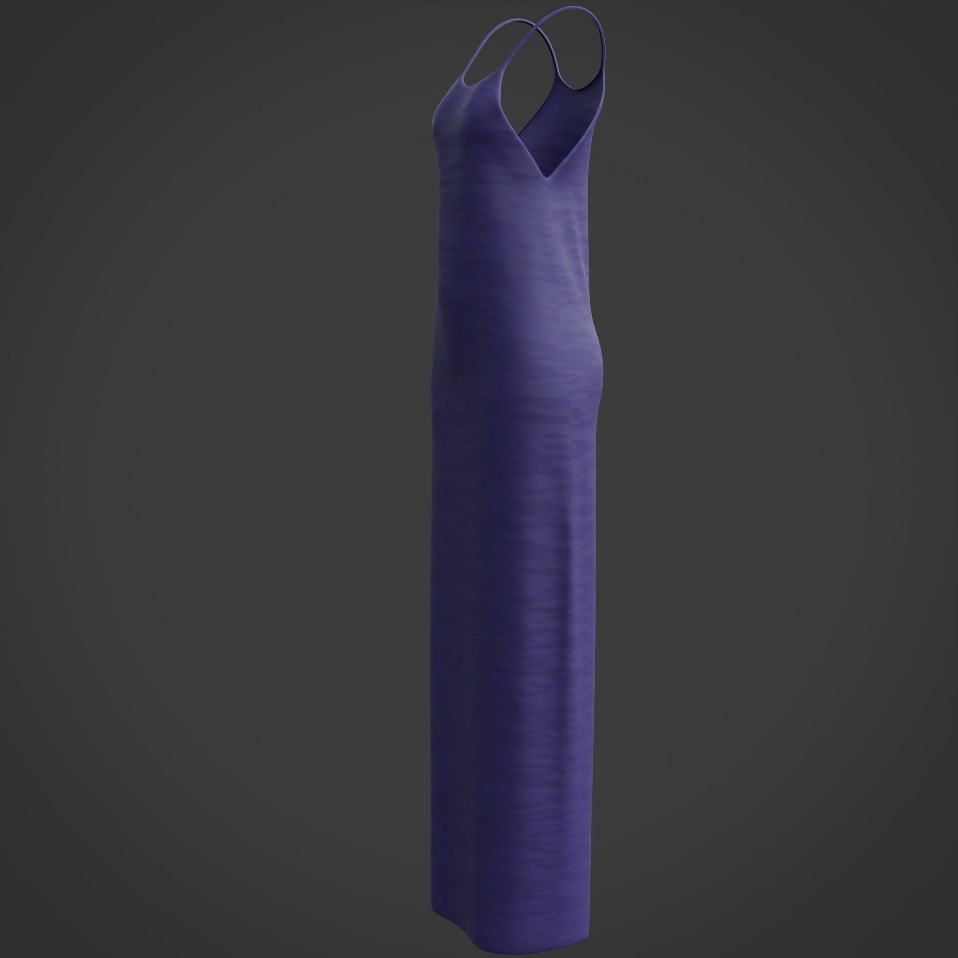 3D Female Gown - Sleeveless Dress Low-poly 3D model_15