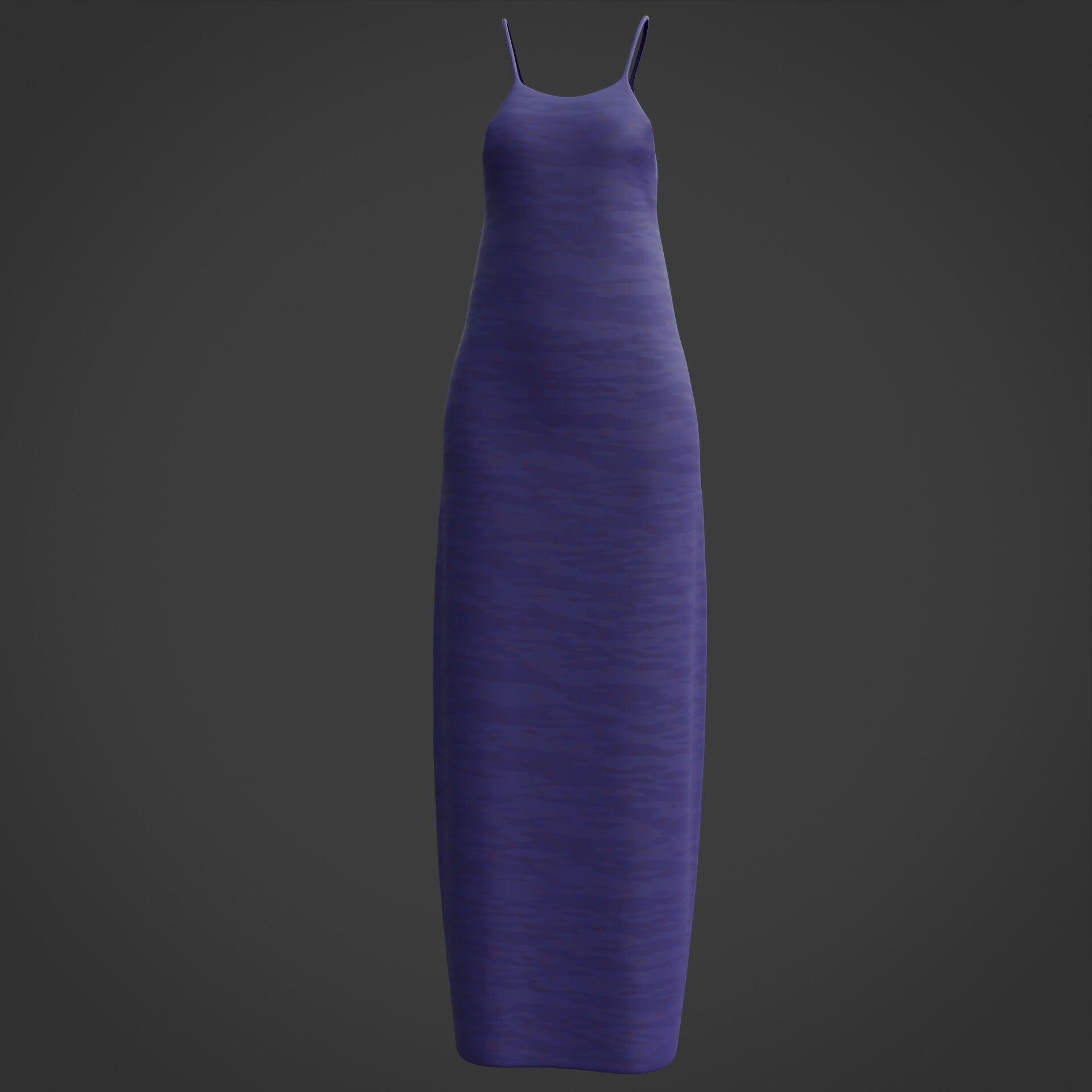 3D Female Gown - Sleeveless Dress Low-poly 3D model_19