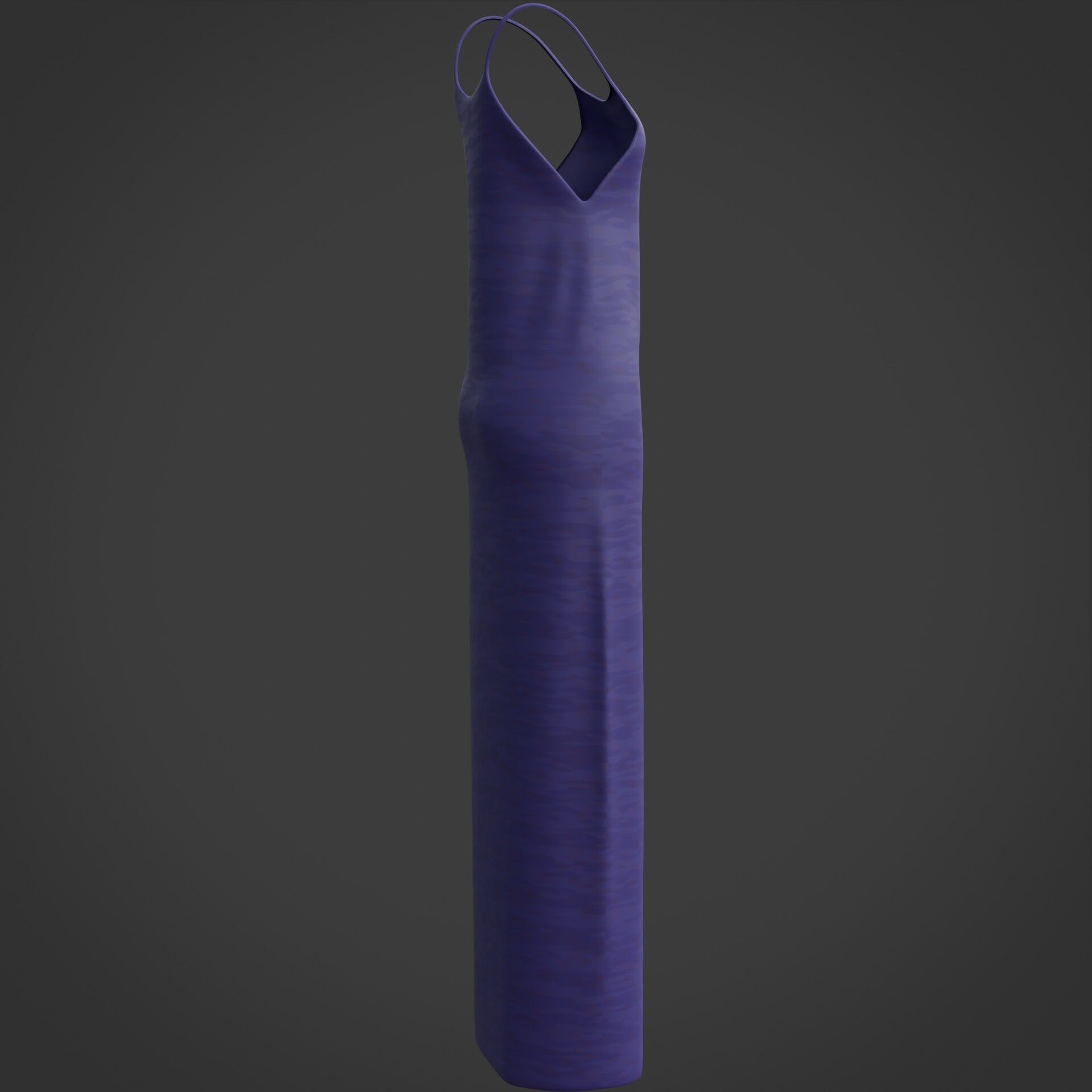 3D Female Gown - Sleeveless Dress Low-poly 3D model_8