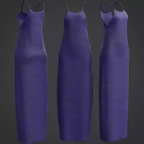 3D Female Gown - Sleeveless Dress Low-poly 3D model 3D Female Gown - Sleeveless Dress Low-poly 3D model