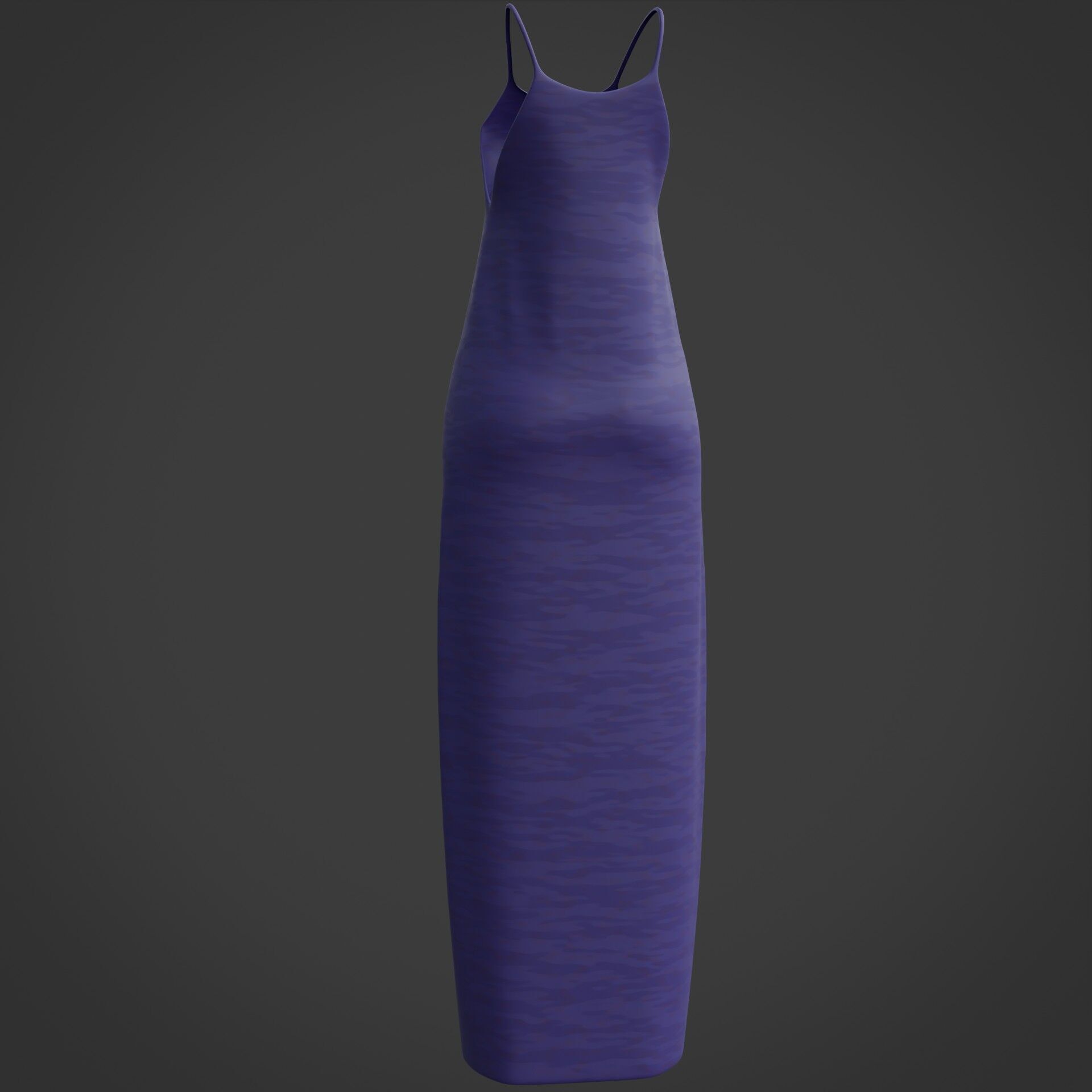 3D Female Gown - Sleeveless Dress Low-poly 3D model_11