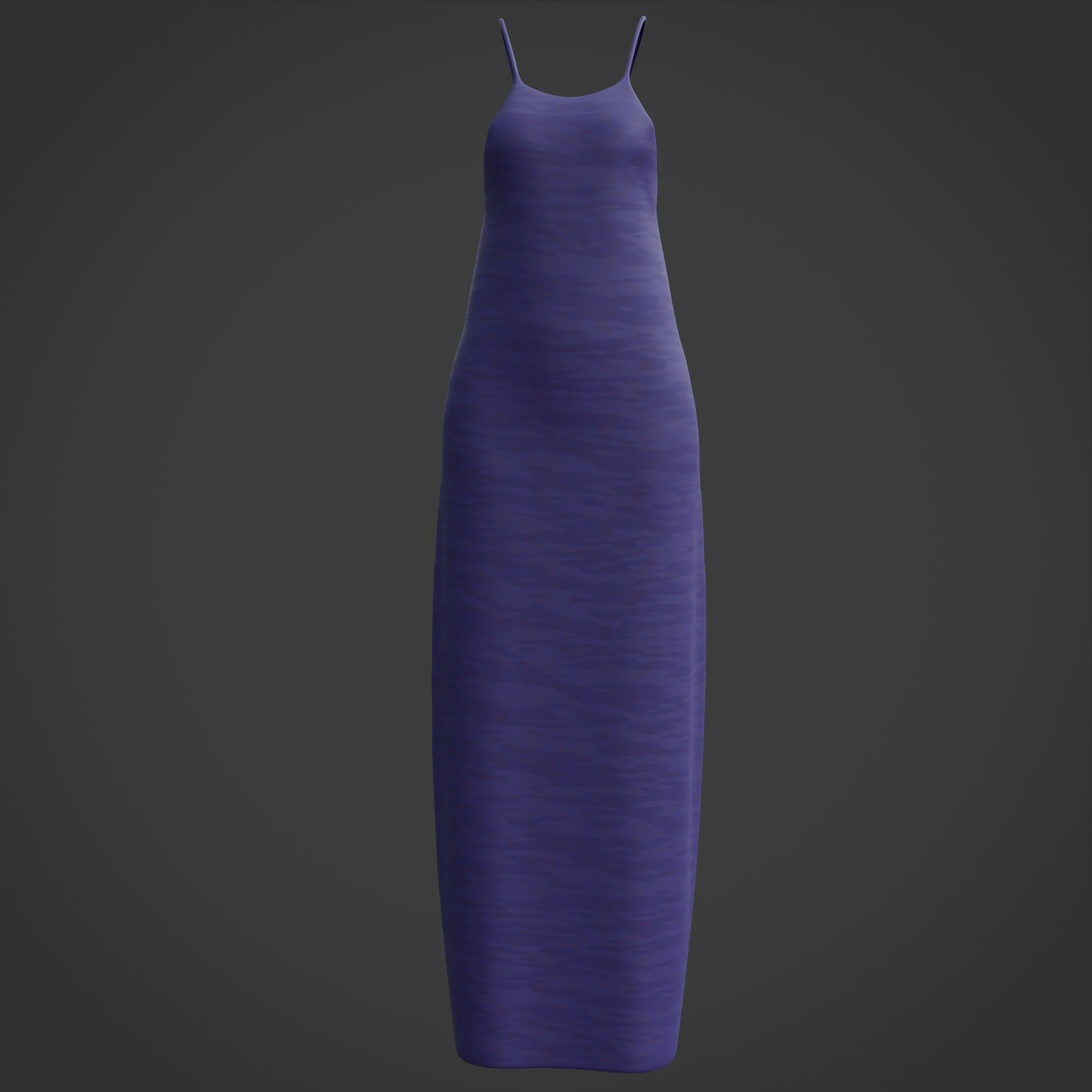 3D Female Gown - Sleeveless Dress Low-poly 3D model_1