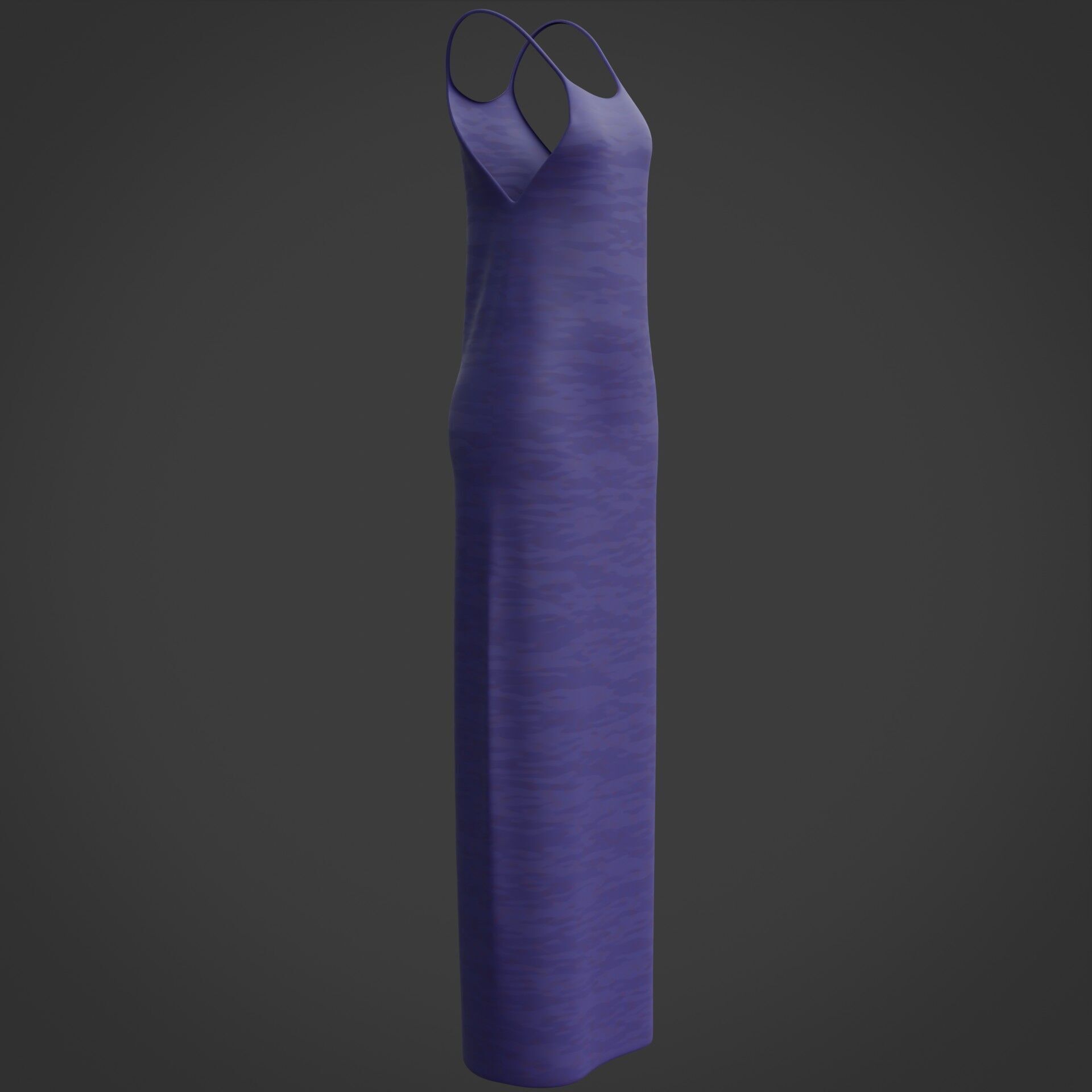 3D Female Gown - Sleeveless Dress Low-poly 3D model_6