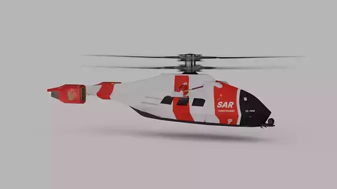 Futuristic Coast Guard Helicopter Concept