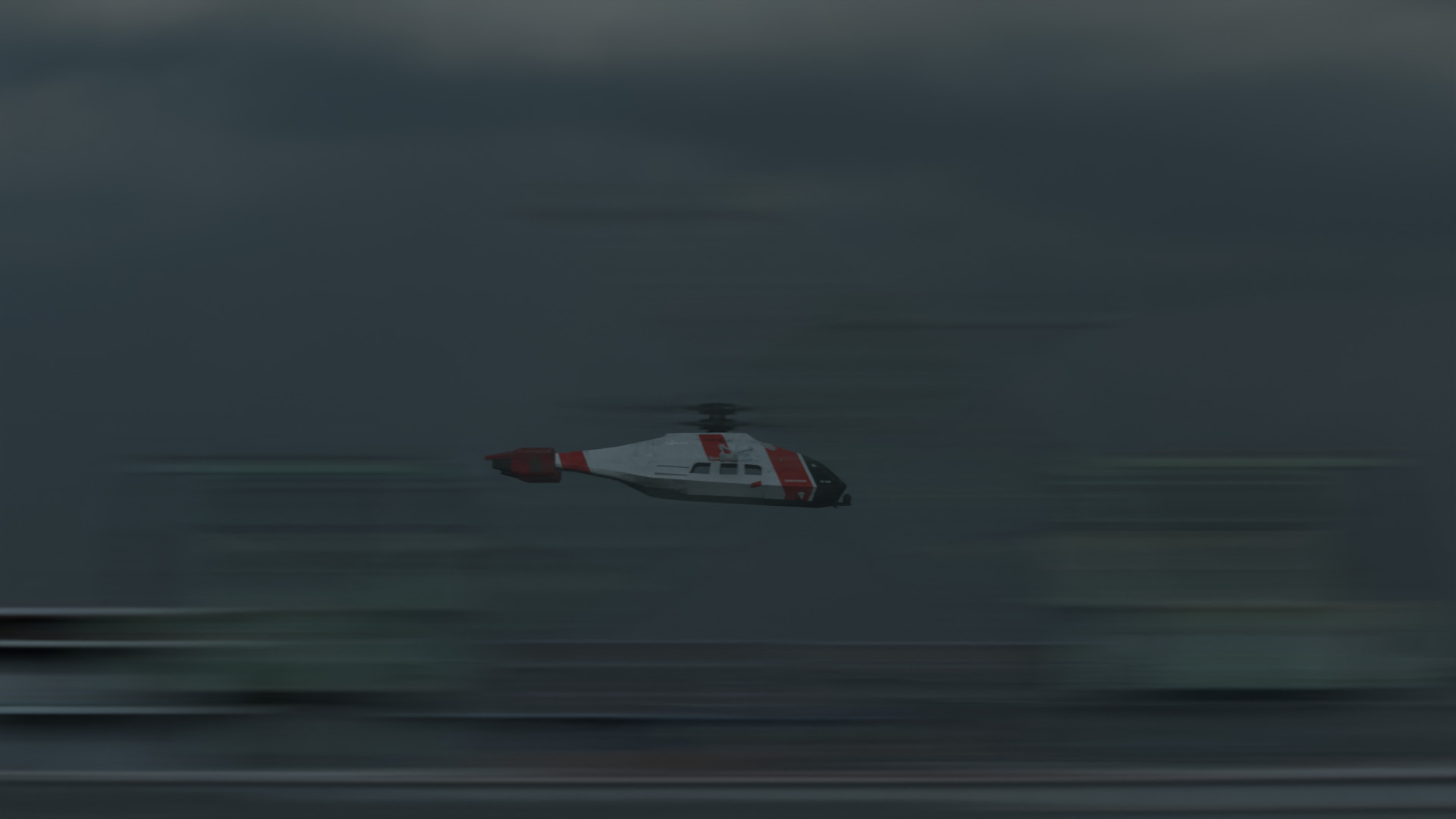 Futuristic Coast Guard Helicopter Concept 3D model_4