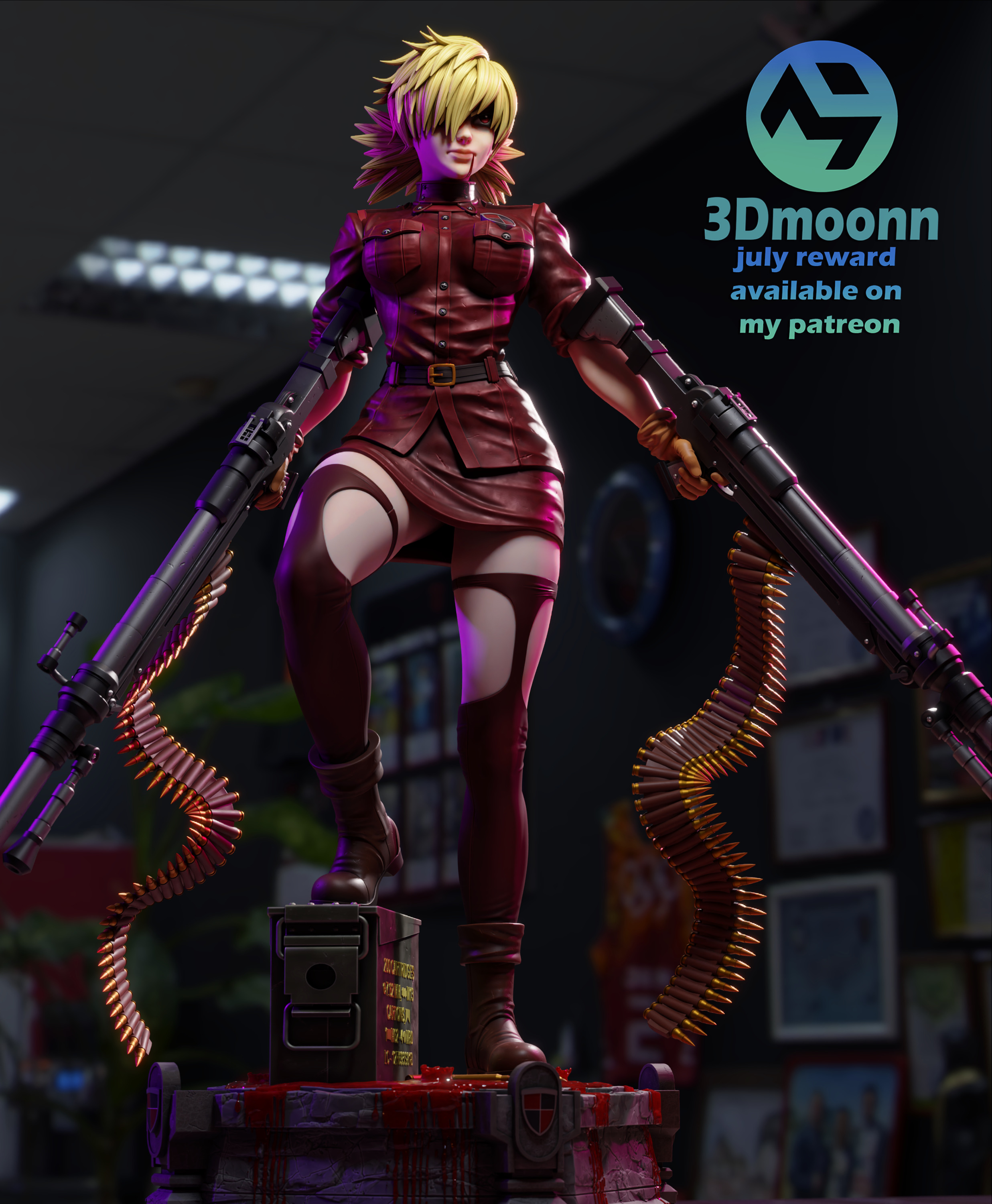Seras Victoria -  Hellsing 3D print model_2