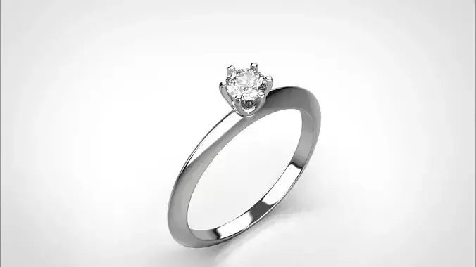 Engagement ring pave 3dm stl obj 3D print model R144 EU55-5