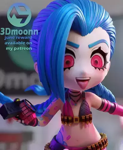 jinx league of legends - chibi