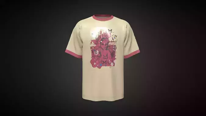 T Shirt-Gypsy Rose In Low Poly