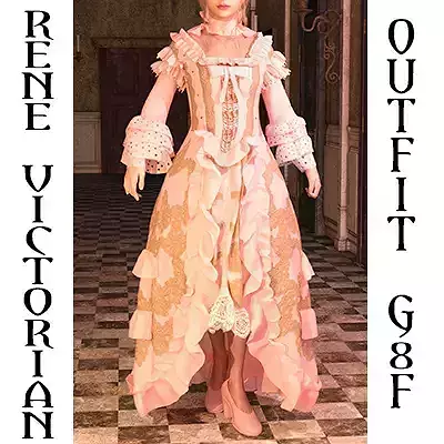 Rene Victorian Outfit For Genesis 8 Female