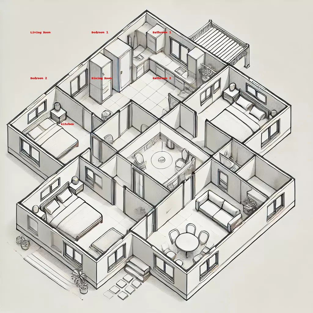 3D Modern House Model Free 3D print model