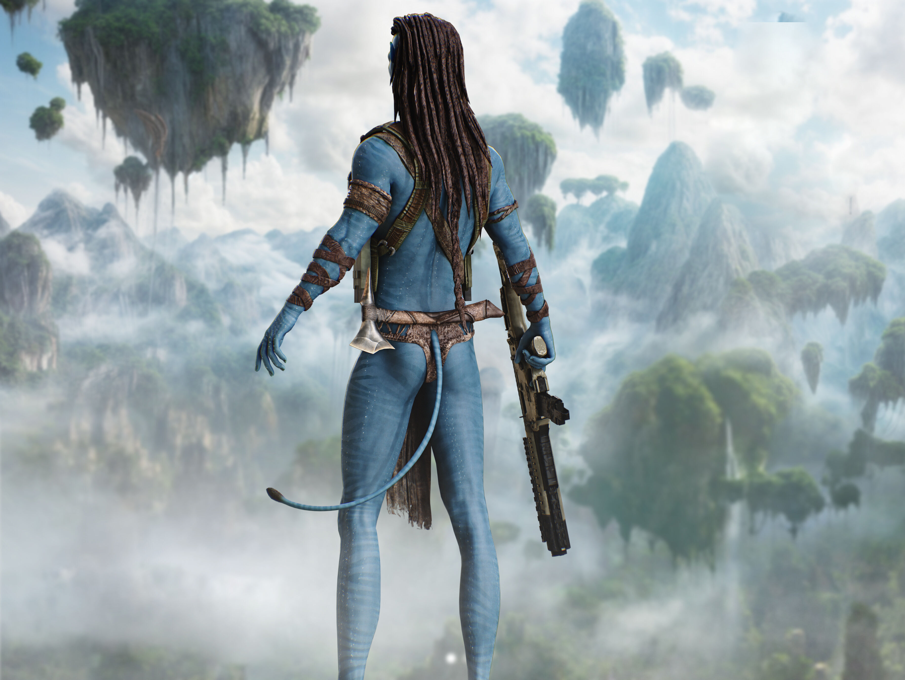 Jake Sully from  Avatar  Low-poly 3D model_5